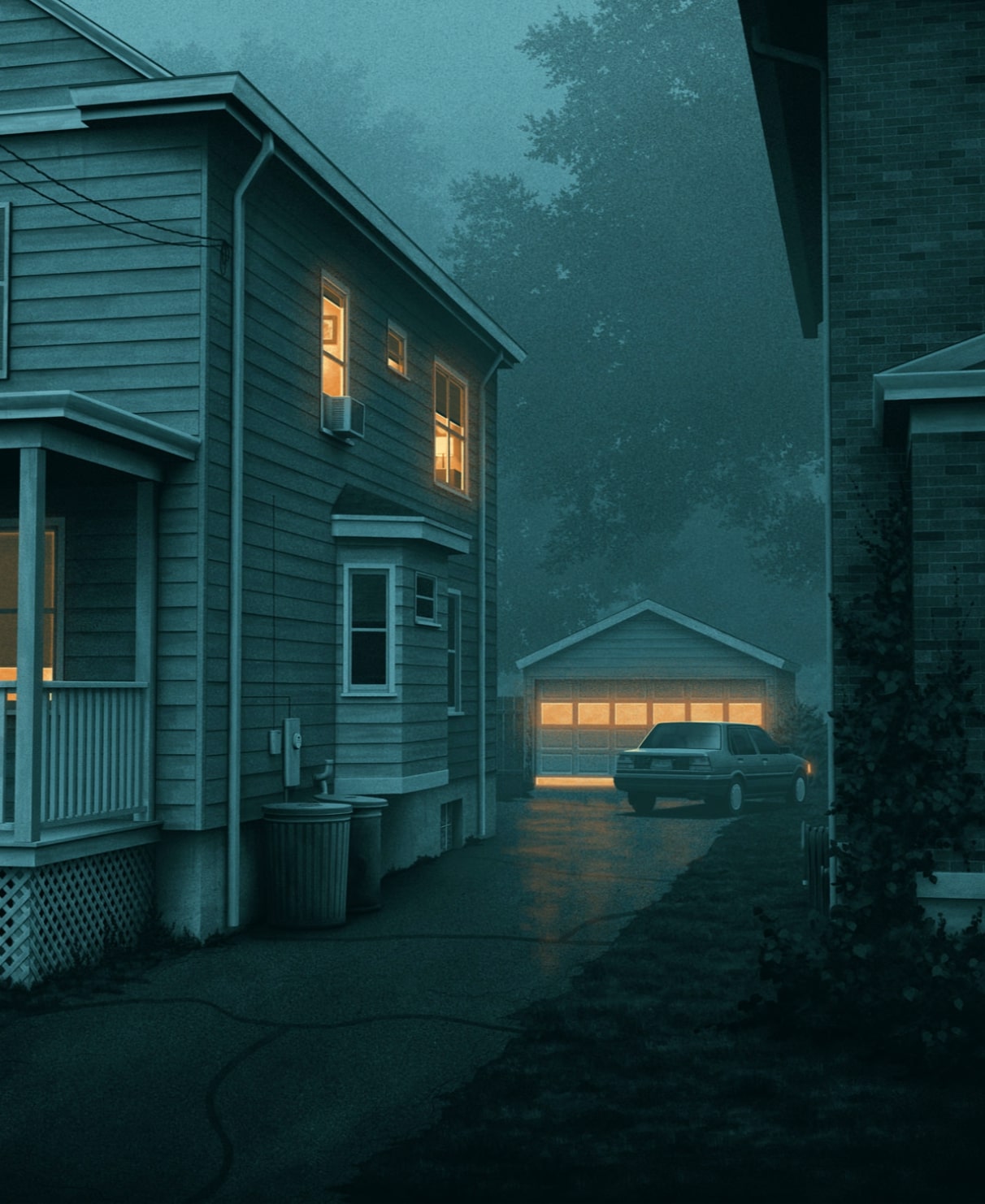 nicholas moegly ilustraciones nostalgicas barrio olvidado