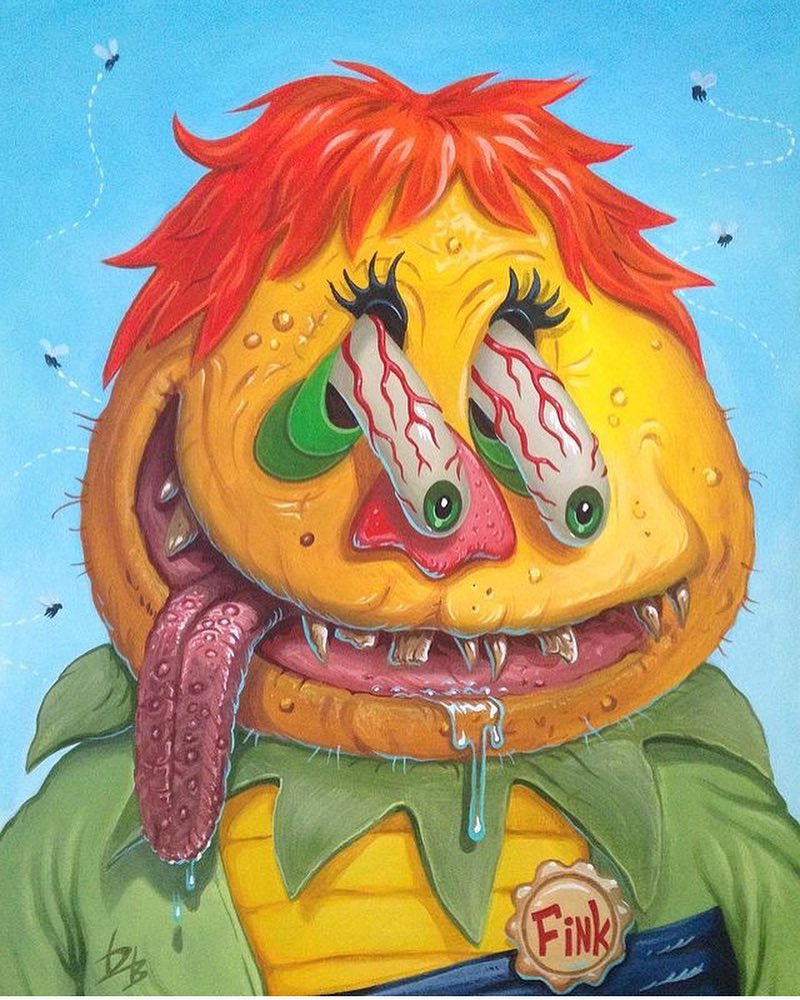 Dave Burke mostruos arte kitsch chups