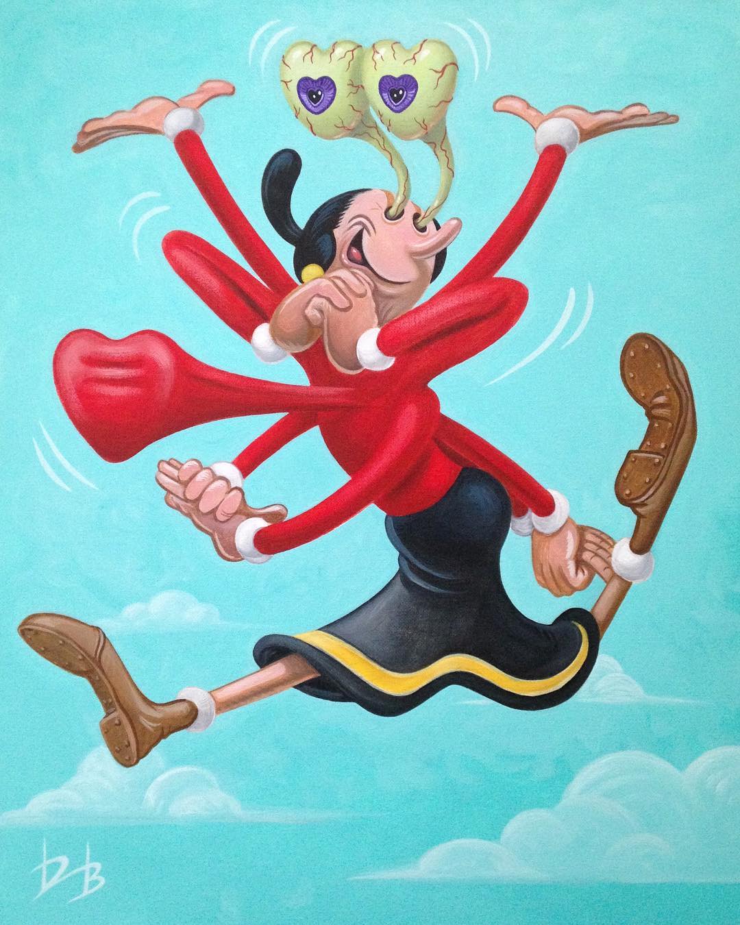 Dave Burke mostruos arte oliva