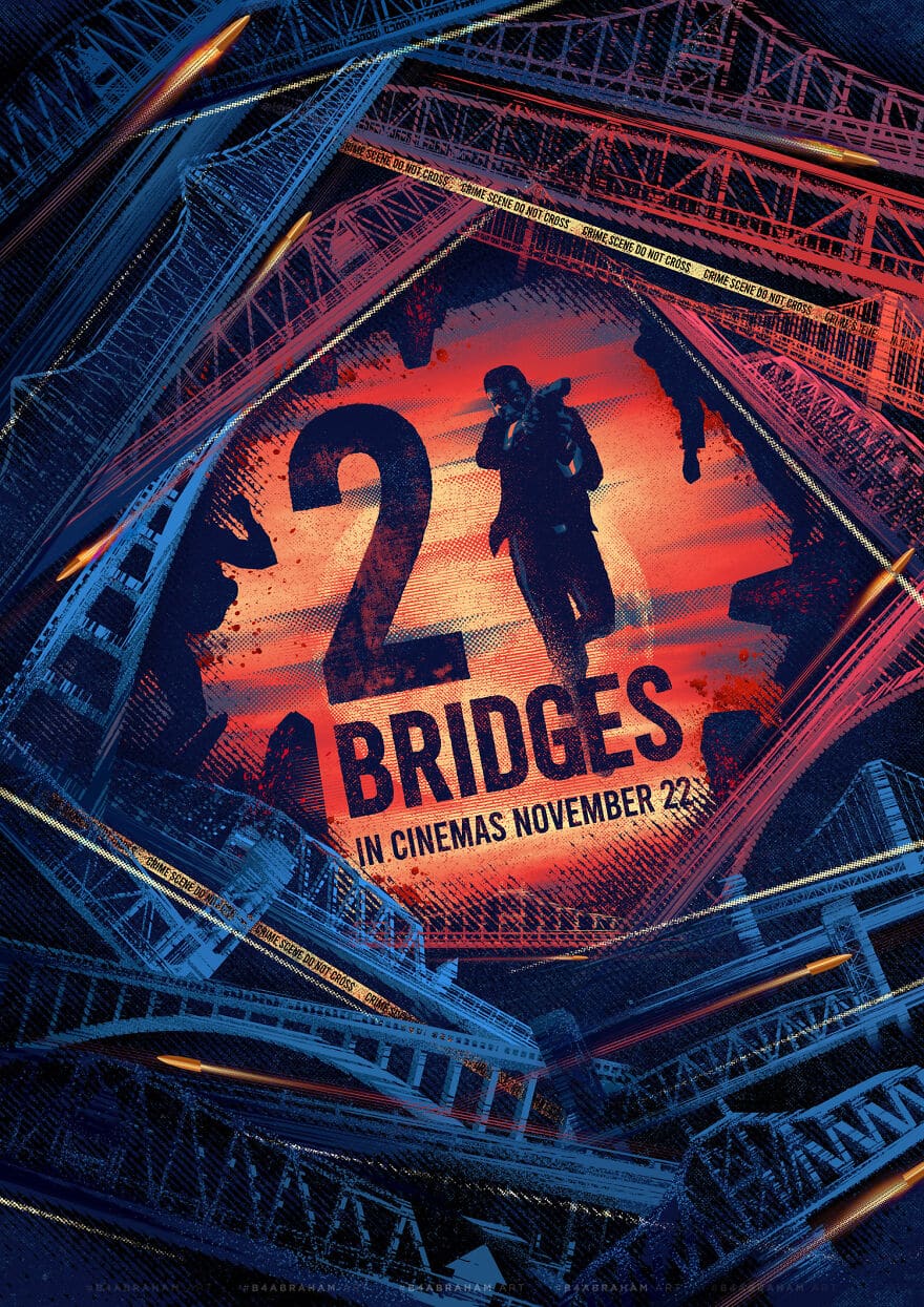 Mark Mones aka B4 Abraham CARTELES DE PELICULA 21 BRIDGES