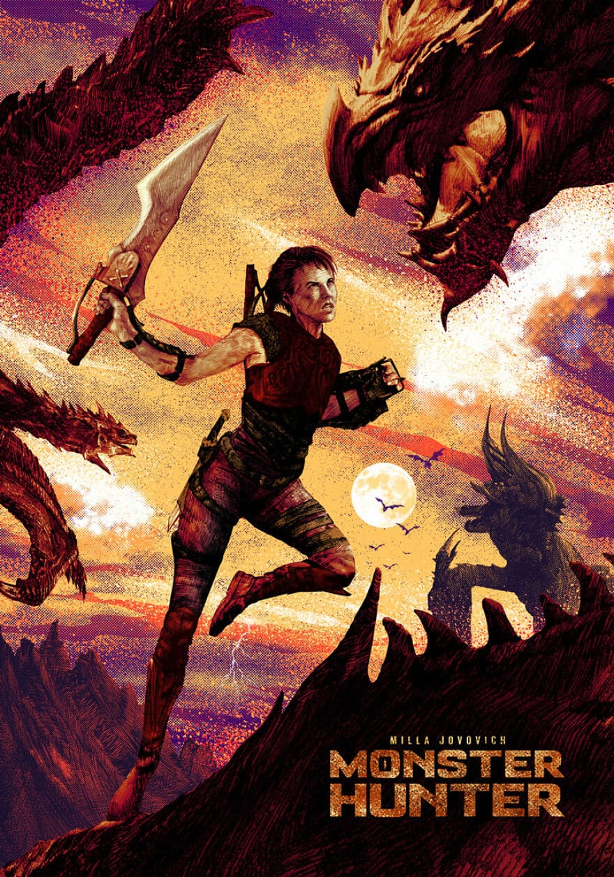 Mark Mones aka B4 Abraham CARTELES DE PELICULA MONSTER HUNTER