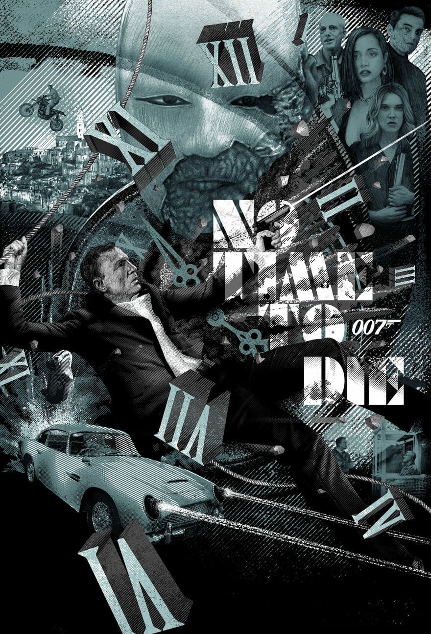 Mark Mones aka B4 Abraham CARTELES DE PELICULA NO TIME TO DIE 007