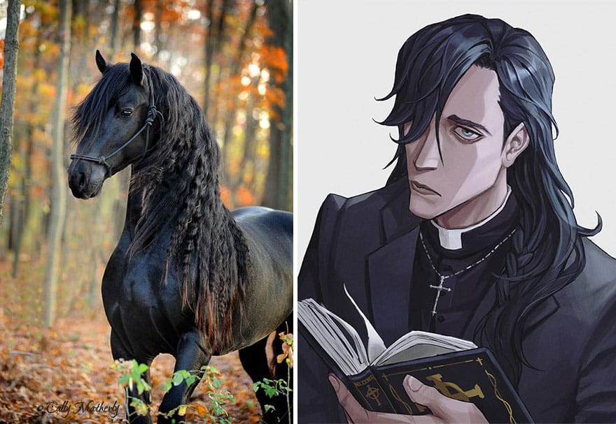 iseño de personajes nitro animales anime caballo
