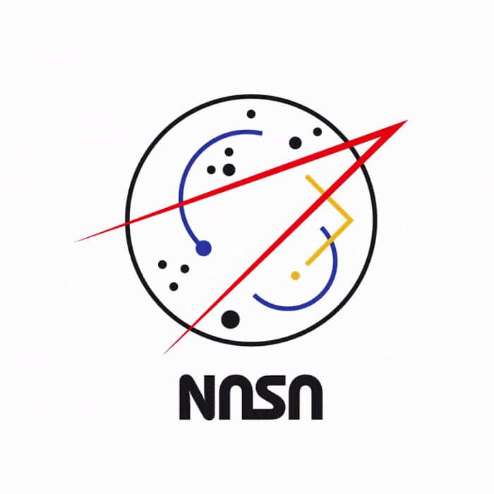 rediseño logotipo nasa bauhaus