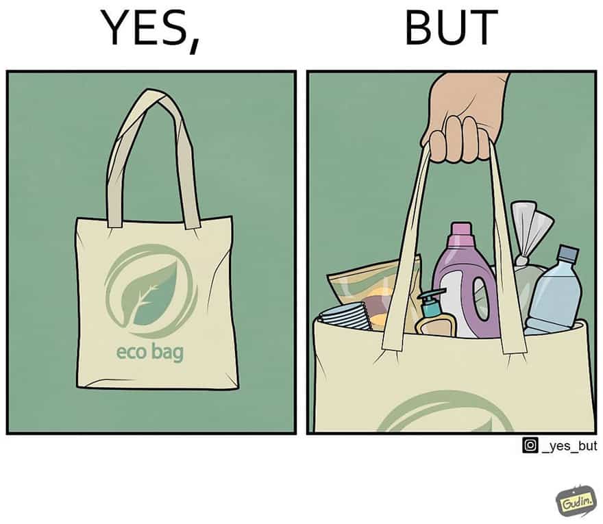 yes but anton gudim ironia eco bag