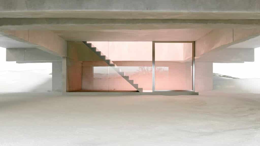 winter house arquietcura metaverso andres reising escaleras