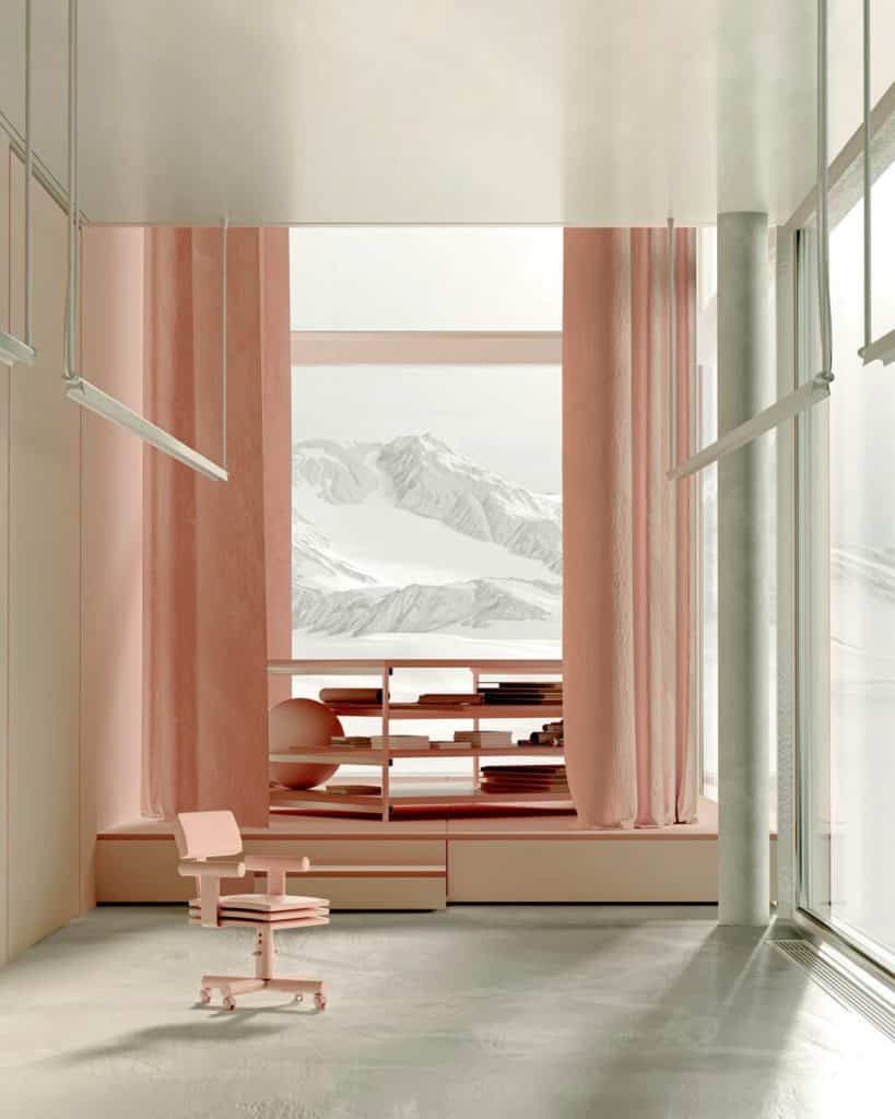 winter house arquietcura metaverso andres reising escaleras dormitorio espacios ventanas