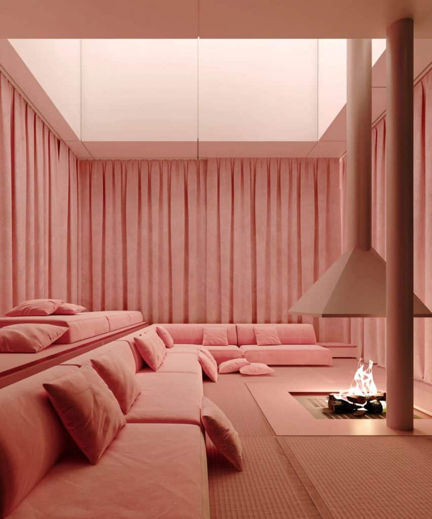 winter house arquietcura metaverso andres reising escaleras dormitorio espacios ventanas casa ambiente ambient fuego