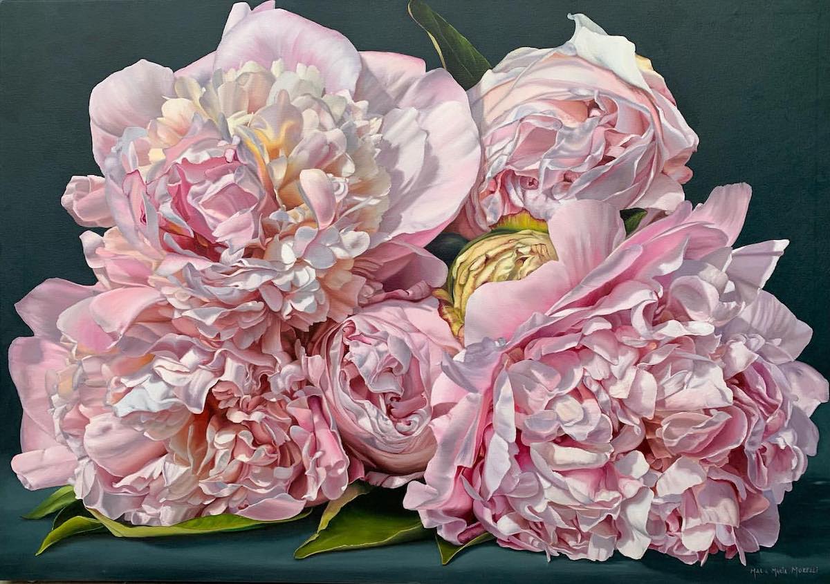 maria marta morelloi oleos hiperealistas flores rosas