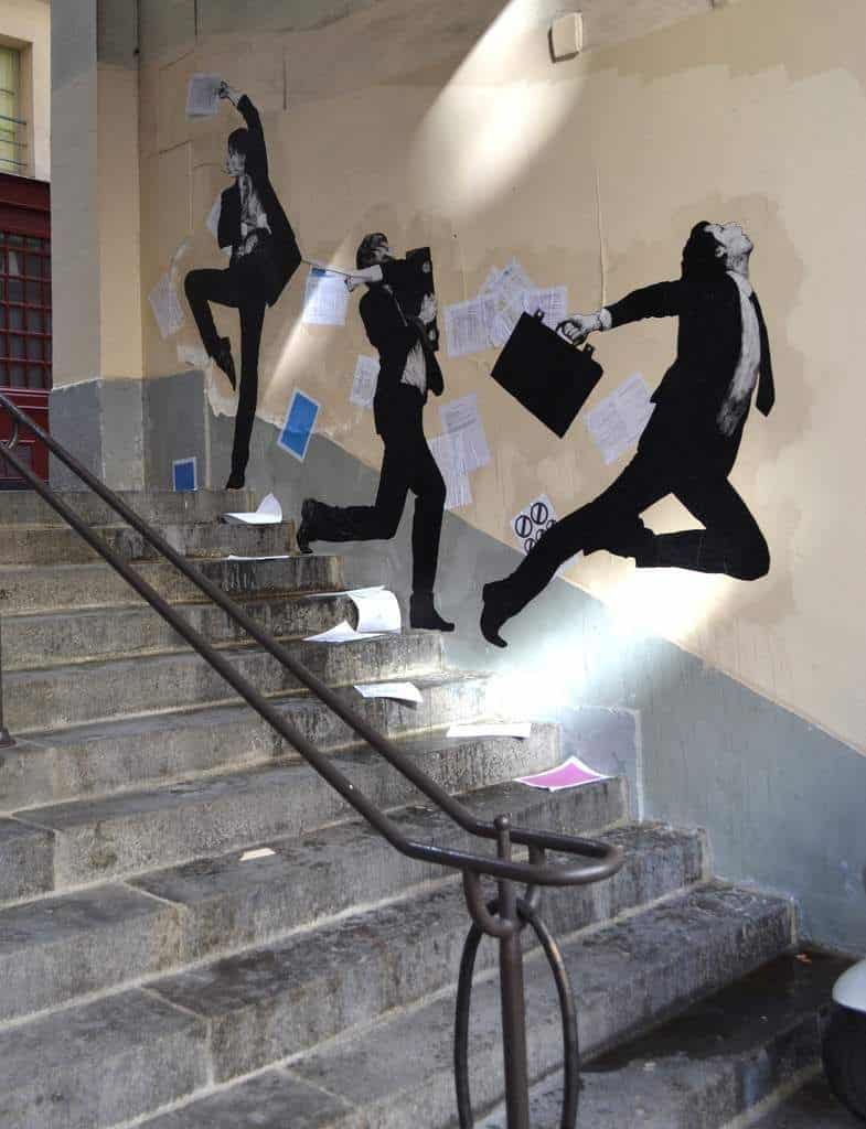street art - levalet - barandilla