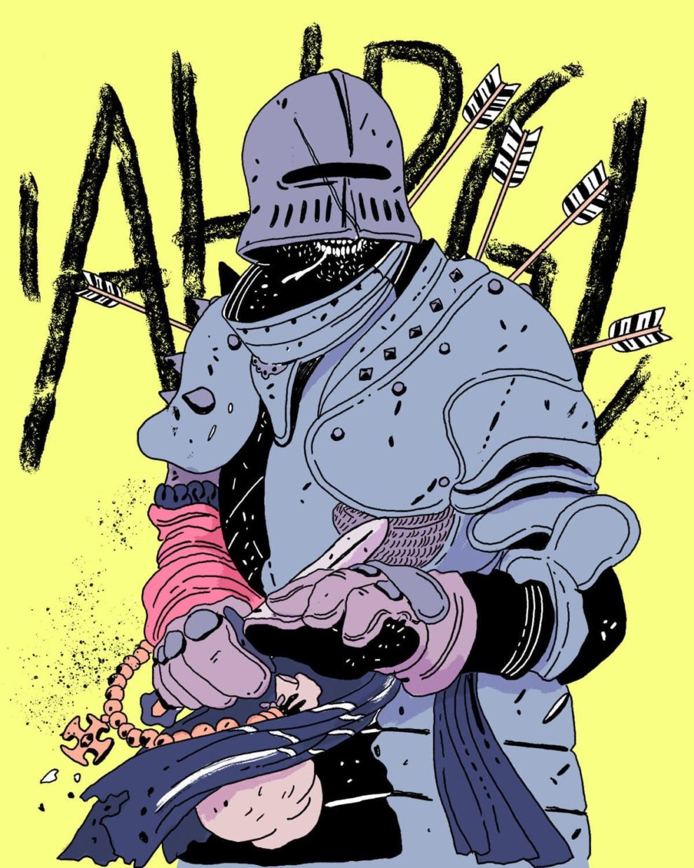 Darck souls illustration por CROM
