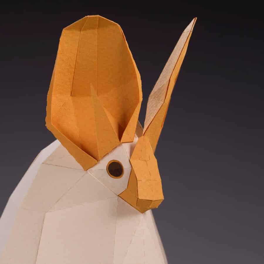 eculturas de papel de Juan Nicolás Elizalde sobre murcielagos especies salvajes