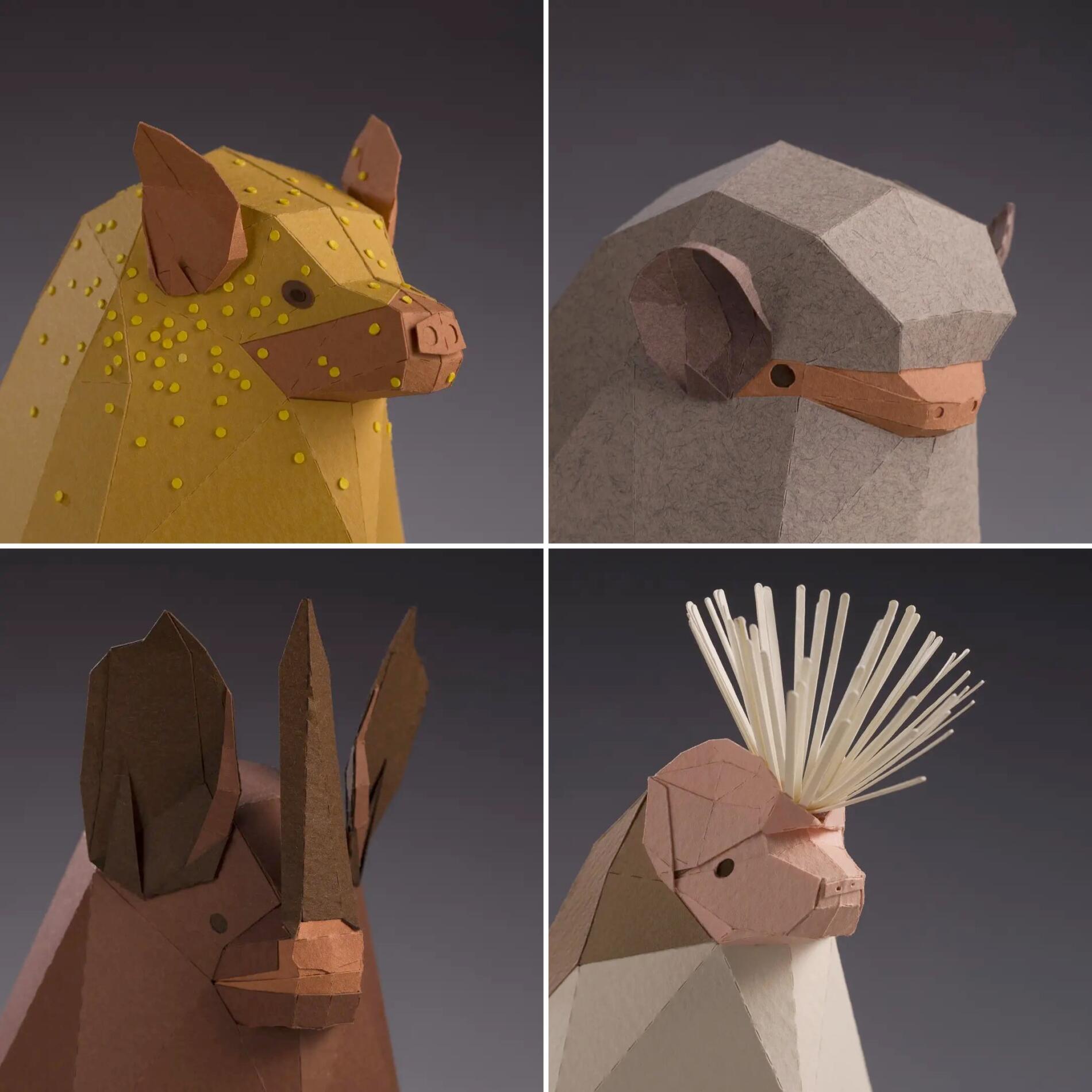 eculturas en papel de Juan Nicolás Elizalde 88 especies de murcielago