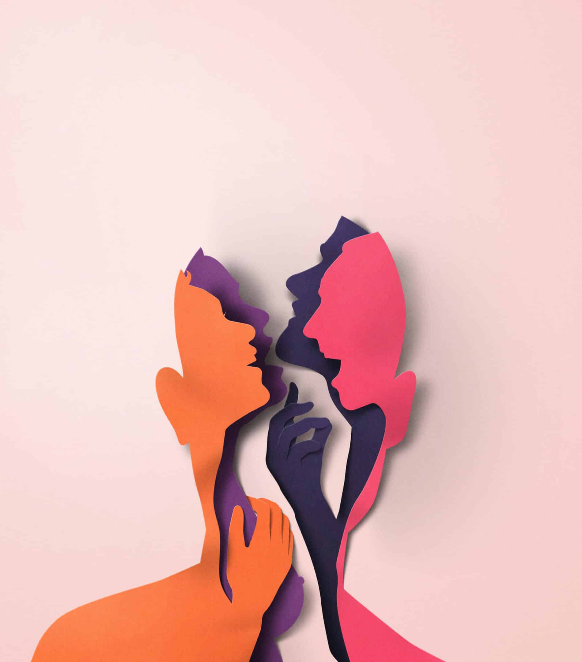 eiko ojala composiciones digotales que parecen hechas con papel mujeres
