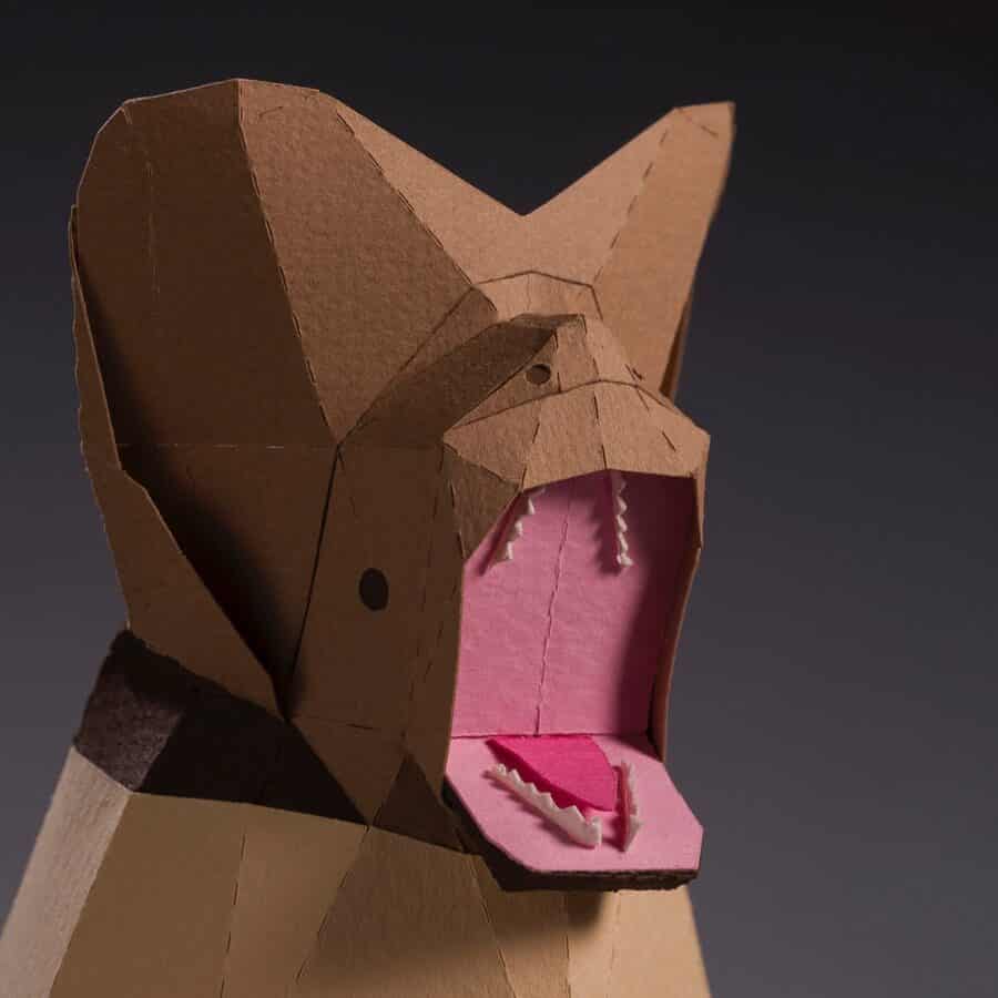guardabosques Juan Nicolás Elizalde murcielago escultura de papel