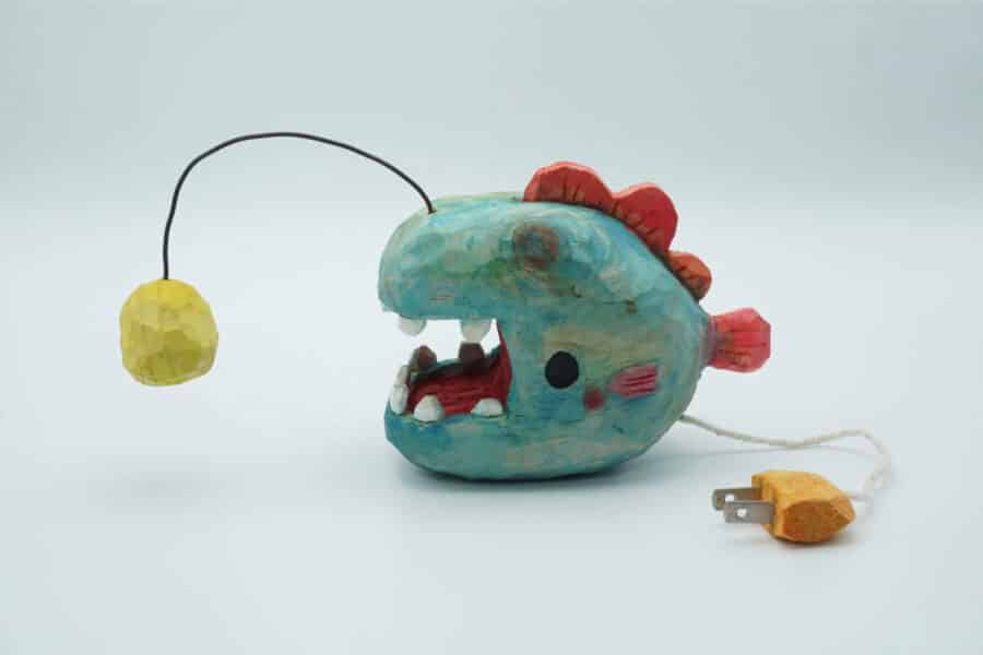 woodyoumind personajes enmadera hechos a mano ballena pez