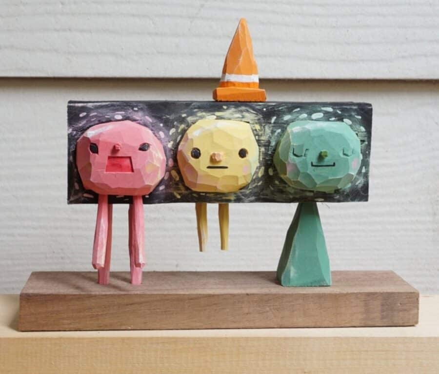 woodyoumind personajes enmadera hechos a mano tres
