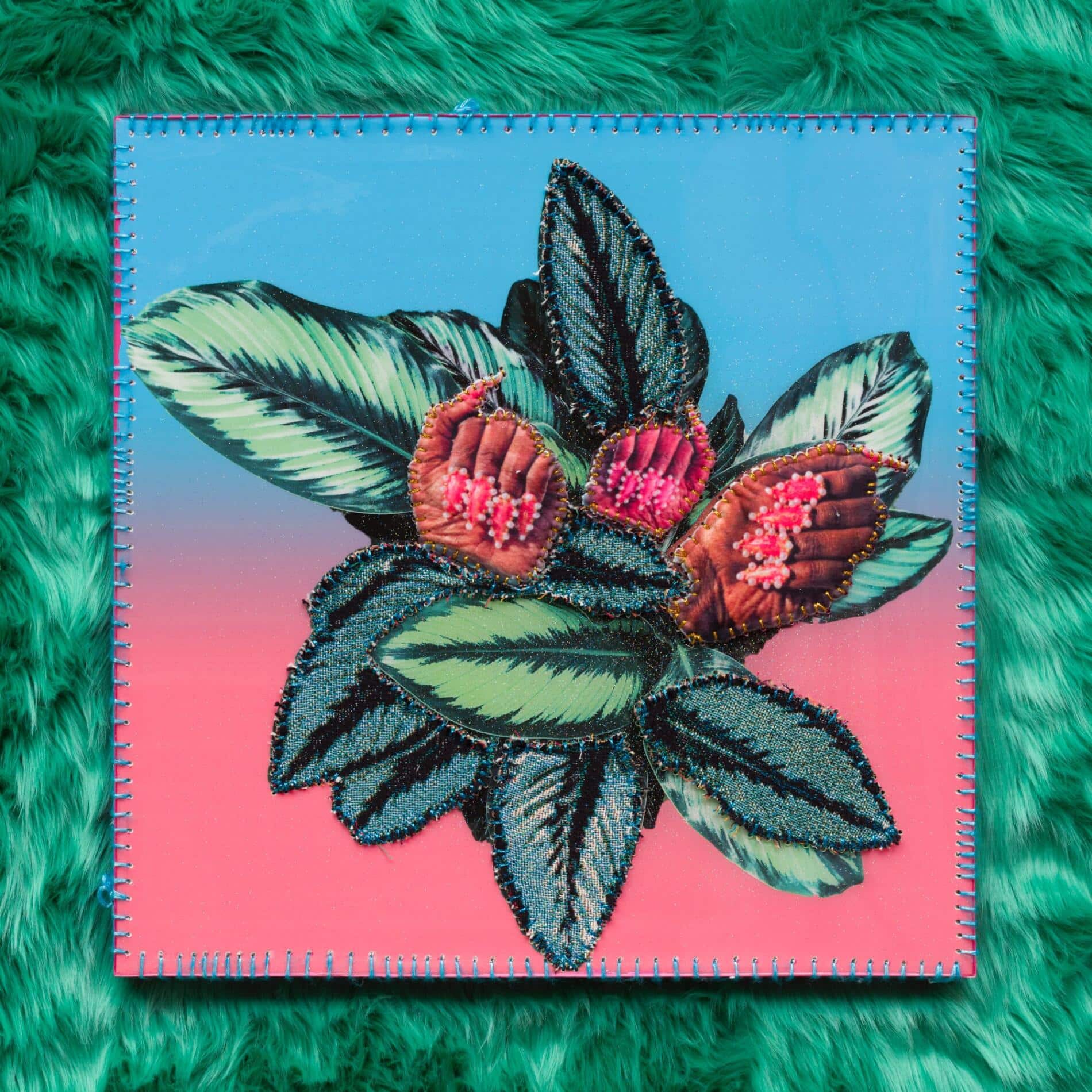 APRIL BAY TAPICES CON TECNICA MIXTA Calathea Calathea Barrette