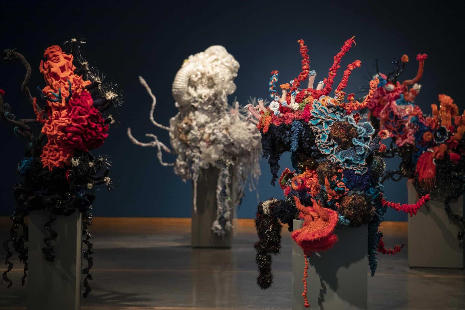 crochet coral reef escultura en ganchillo detalle esc