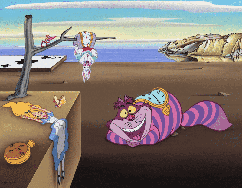 jose rodolfo reinterpreta el universo disney dali y alicia en el pais de las maravillas