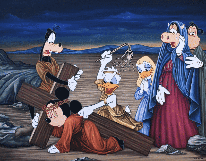 jose rodolfo reinterpreta el universo disney mickey mouse jesus