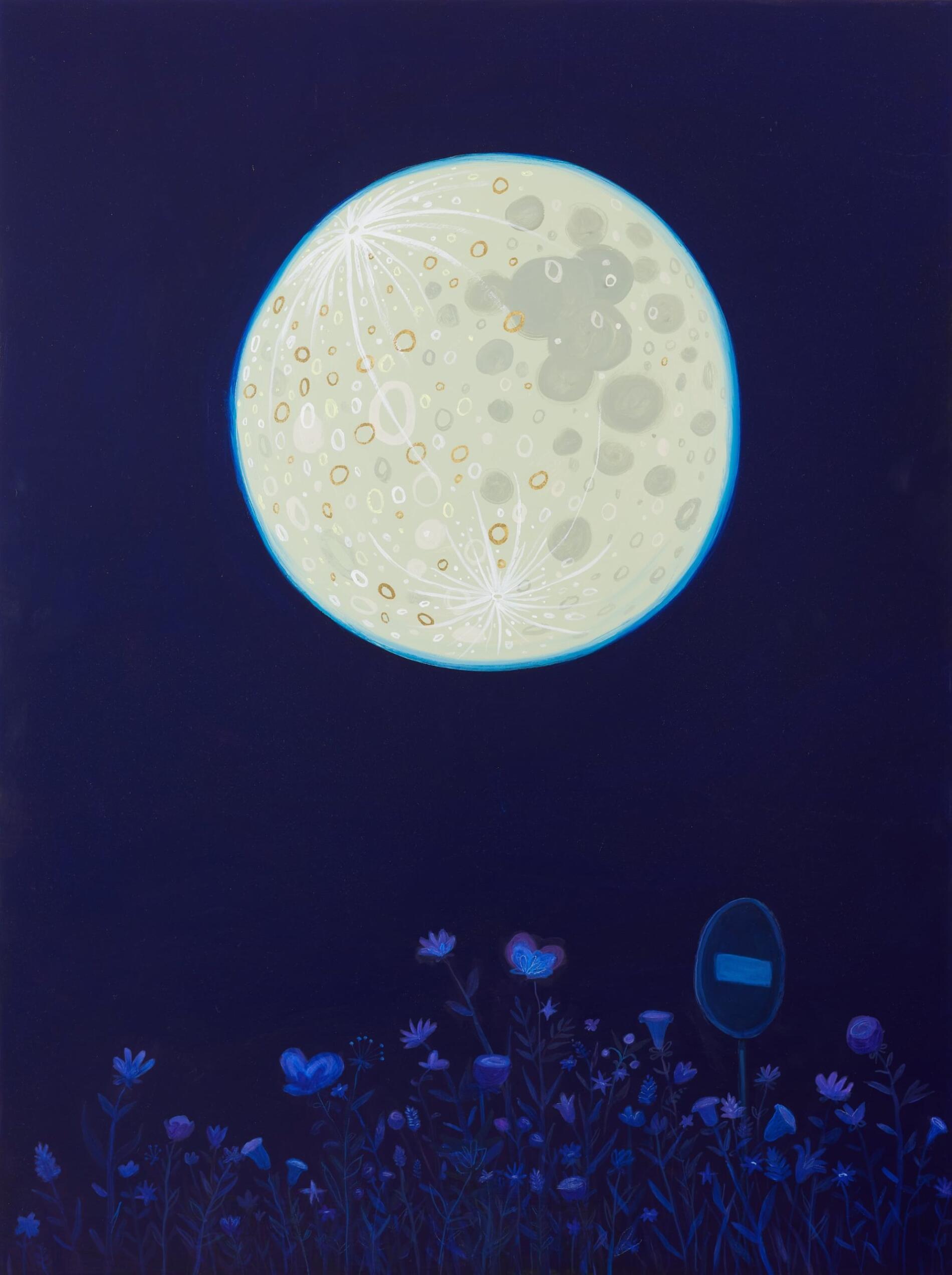 Oliver Jeffers paisajes nocturnos sobre acrilico expo