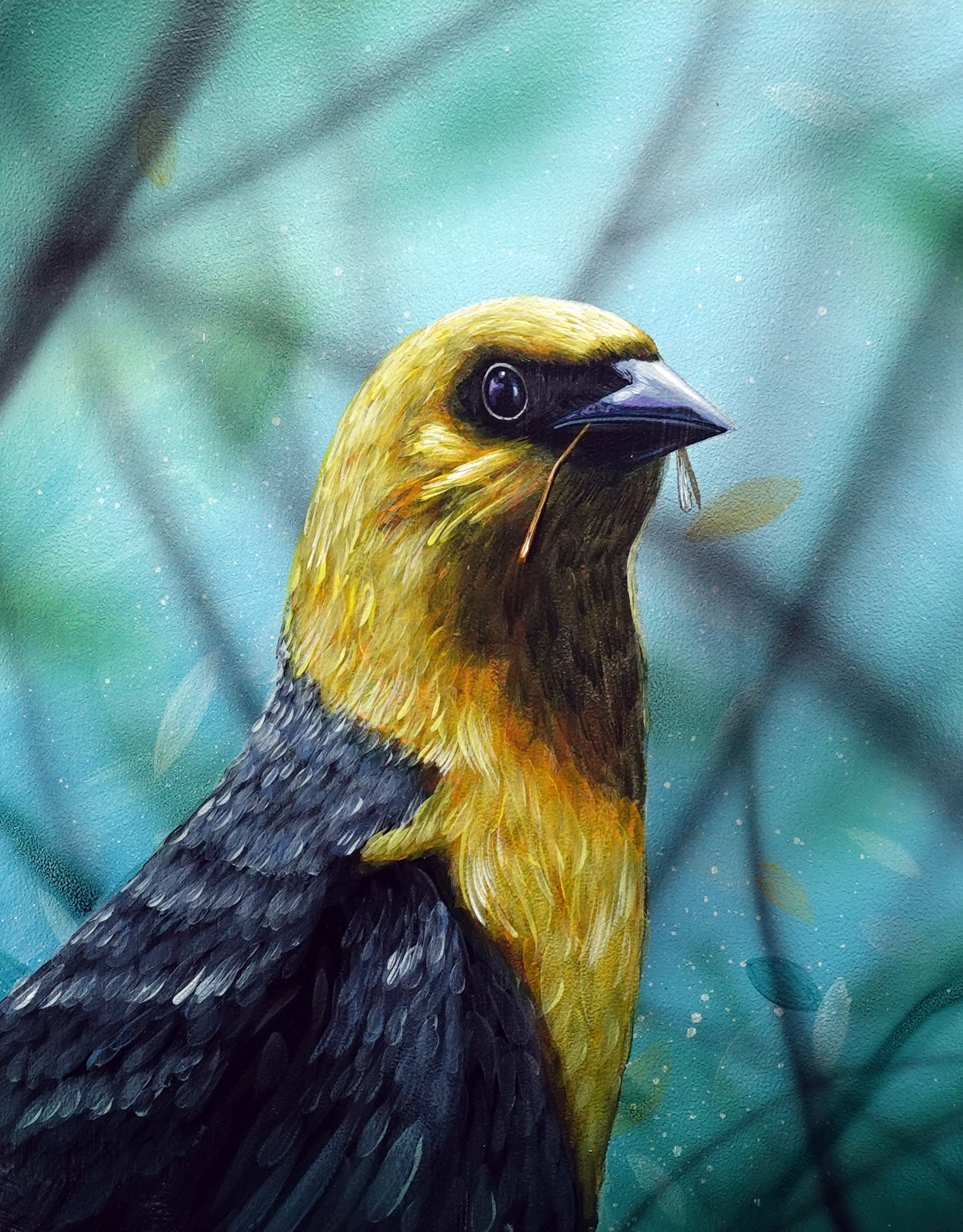 Collin van der Sluijs naturaleza pintura onirica pajaro