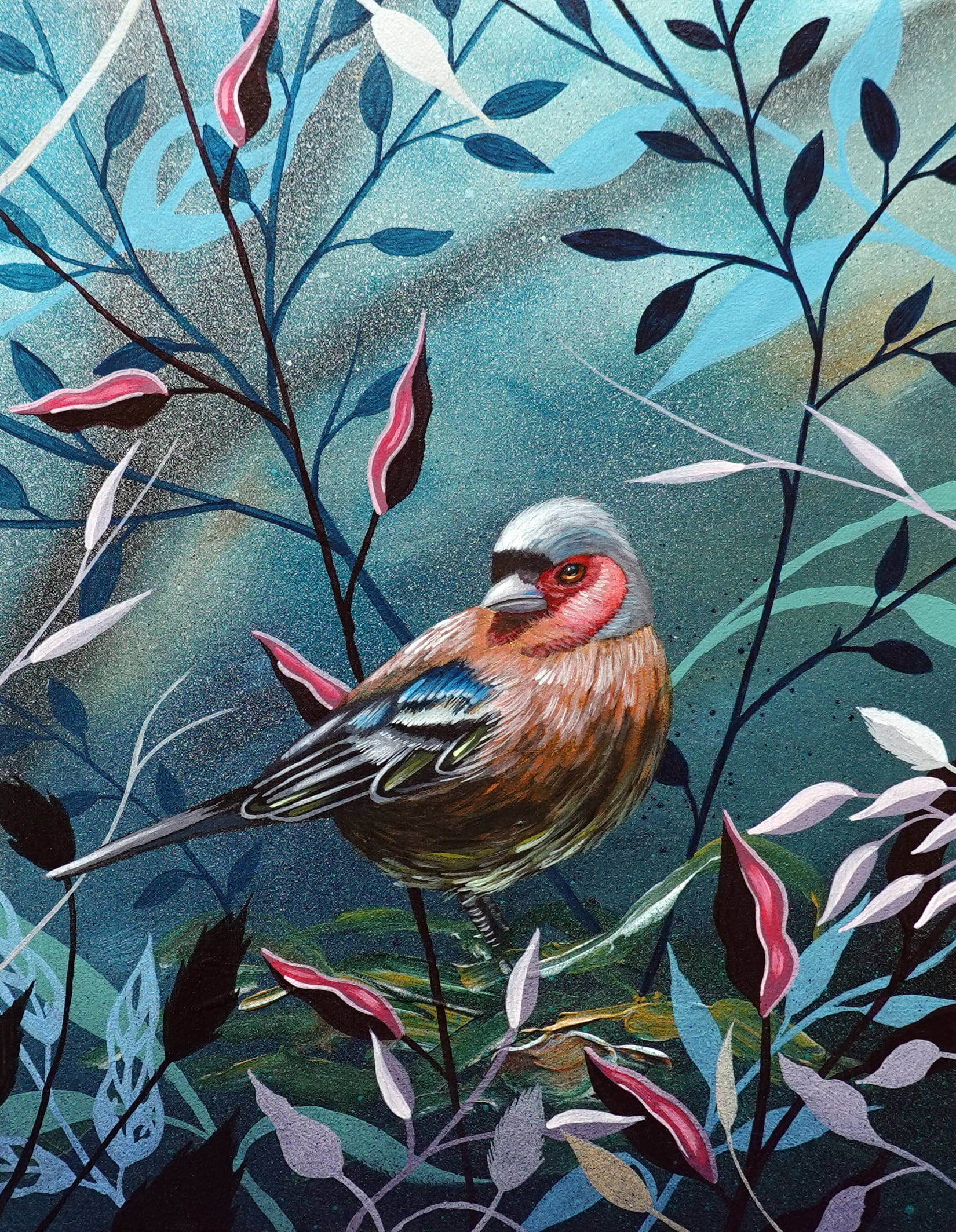 Collin van der Sluijs naturaleza pintura onirica pajaroj