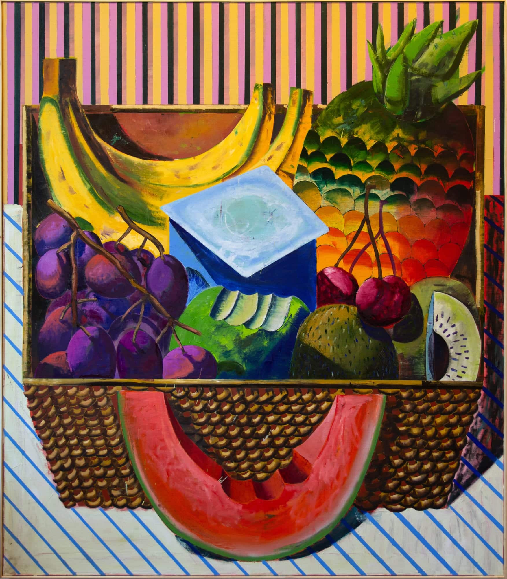 Fruitmand, óleo sobre lienzo kristof santy gran buffet