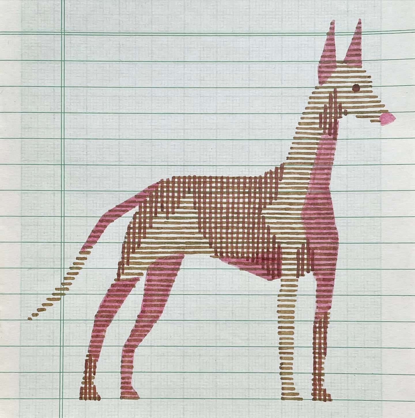 Jochen Gerner aves trazo minimalista lineas perro galgo