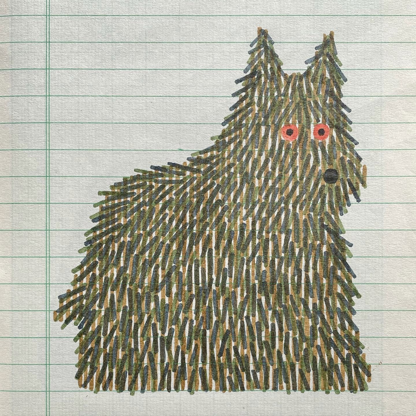 Jochen Gerner aves trazo minimalista lineas perro pelos
