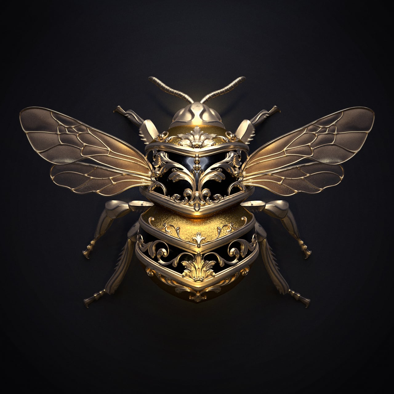 Sasha Vinogradova MARIPOSA en ILUSTRACION DIGITAL de INSECTOS ABEJA