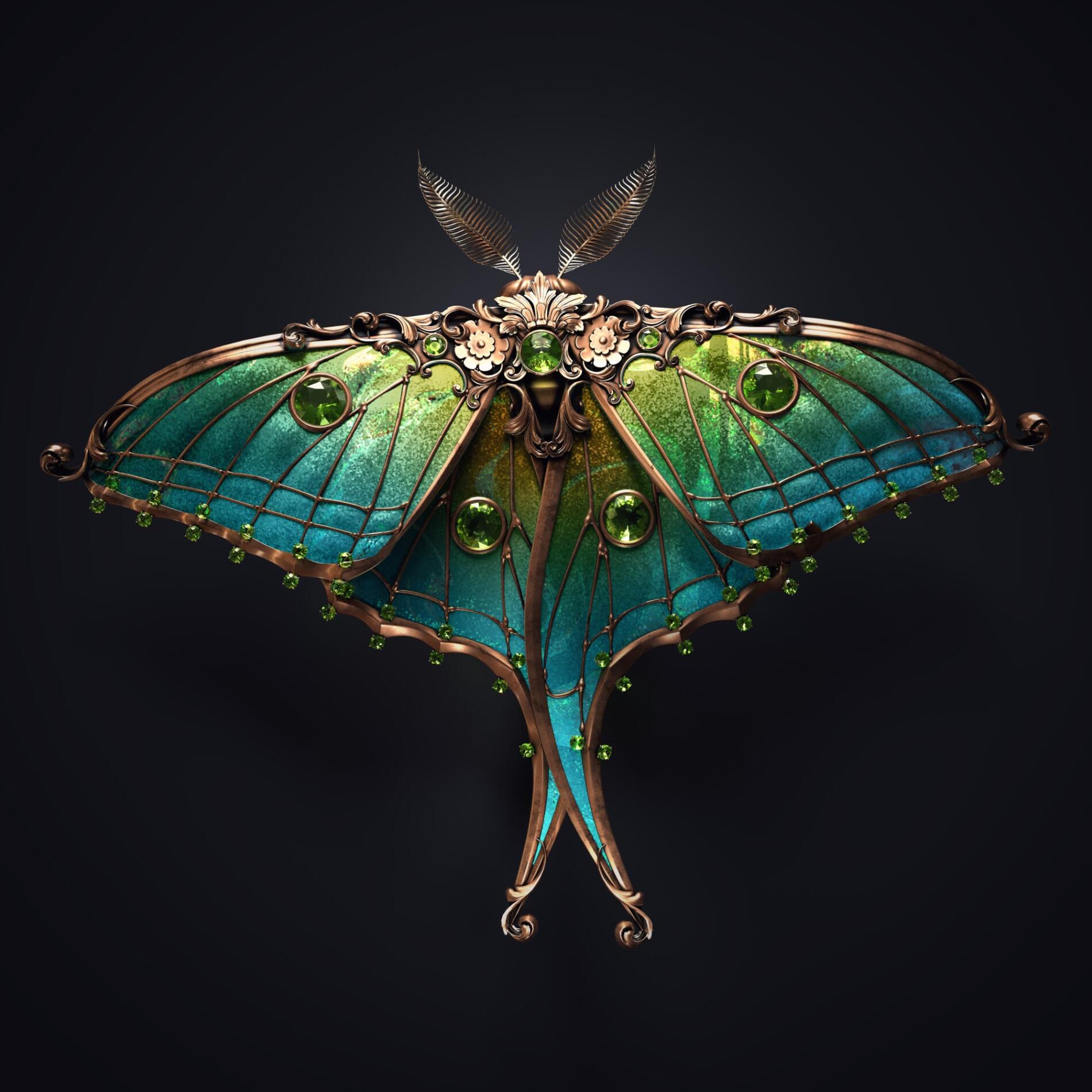Sasha Vinogradova MARIPOSA ILUSTRACIONES DIGITALES INSECTOS