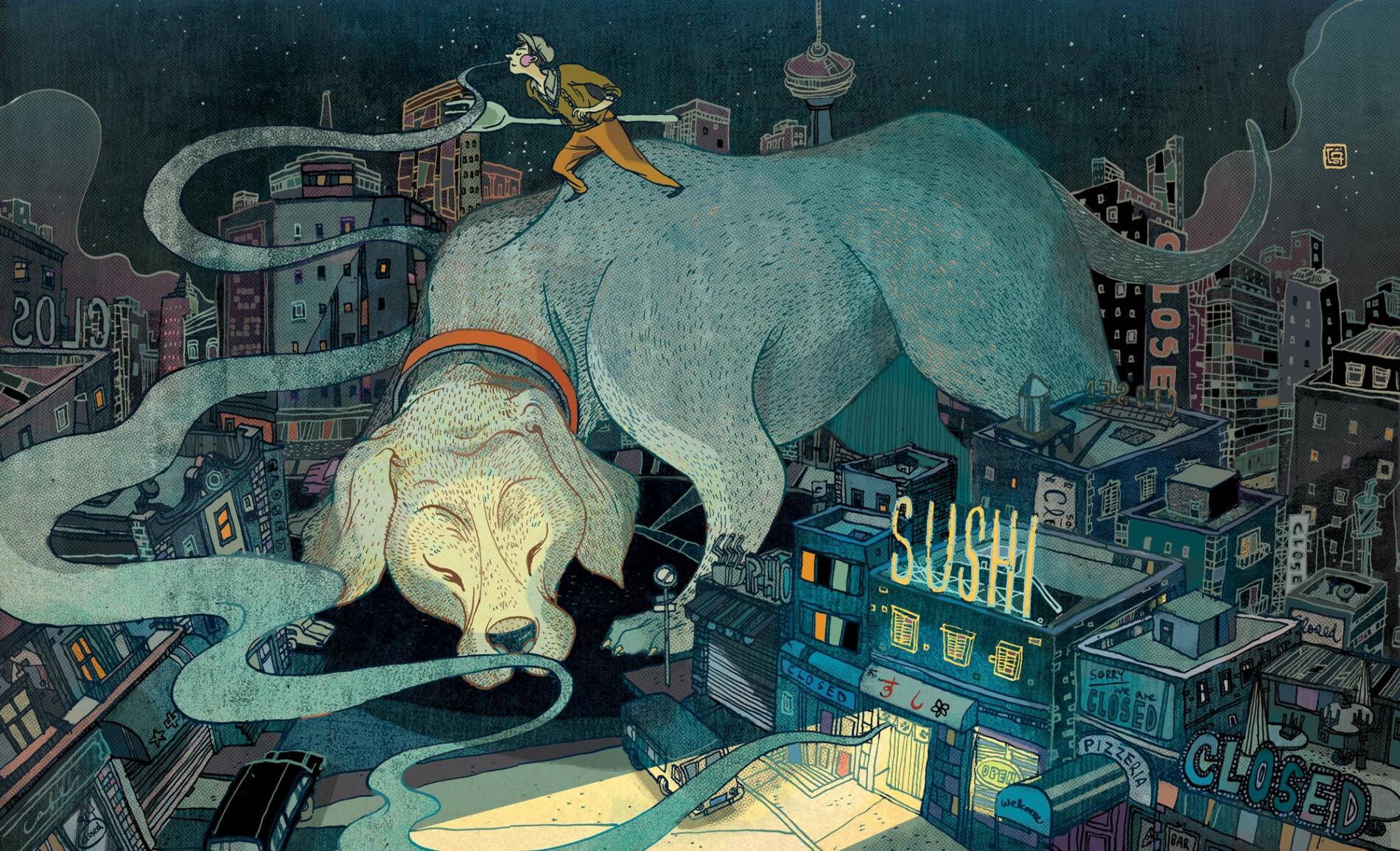 Victo Ngai naqrraciones visuales Late Night Dining