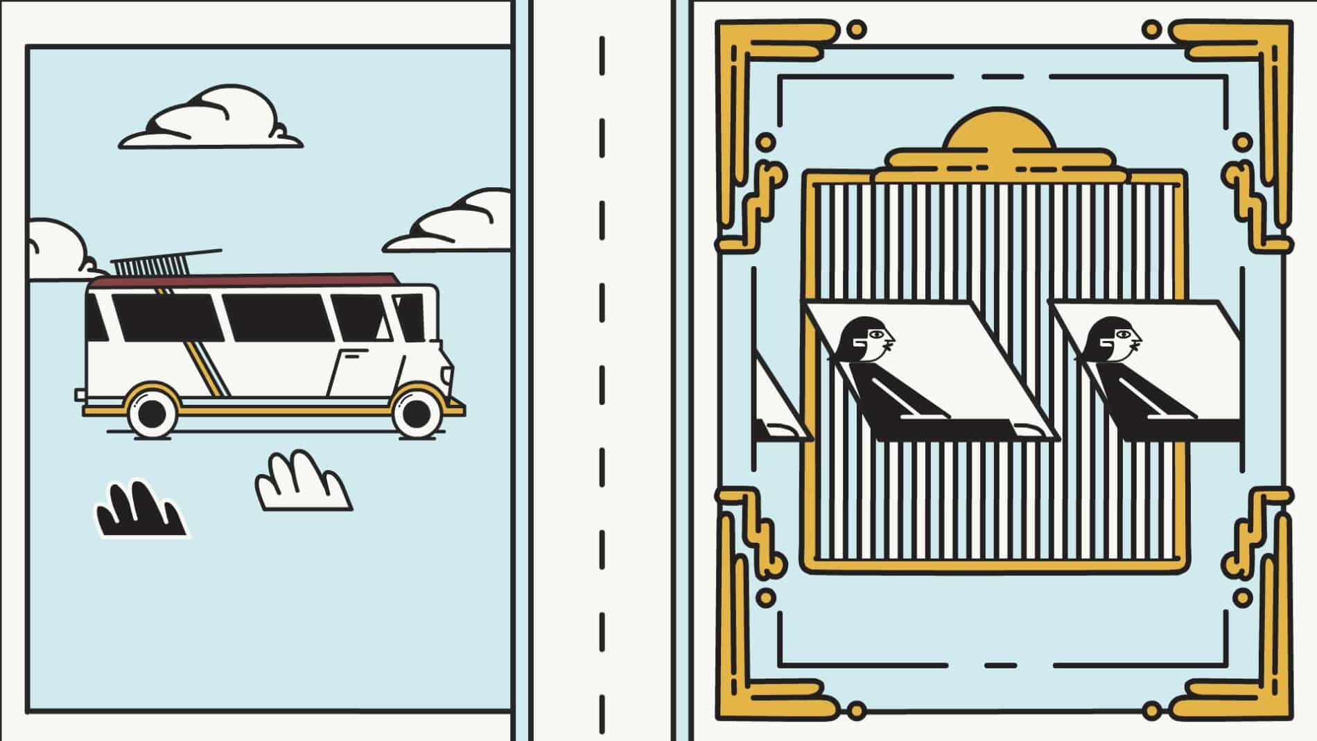 ana perez lopez ilustraciones de colores bus