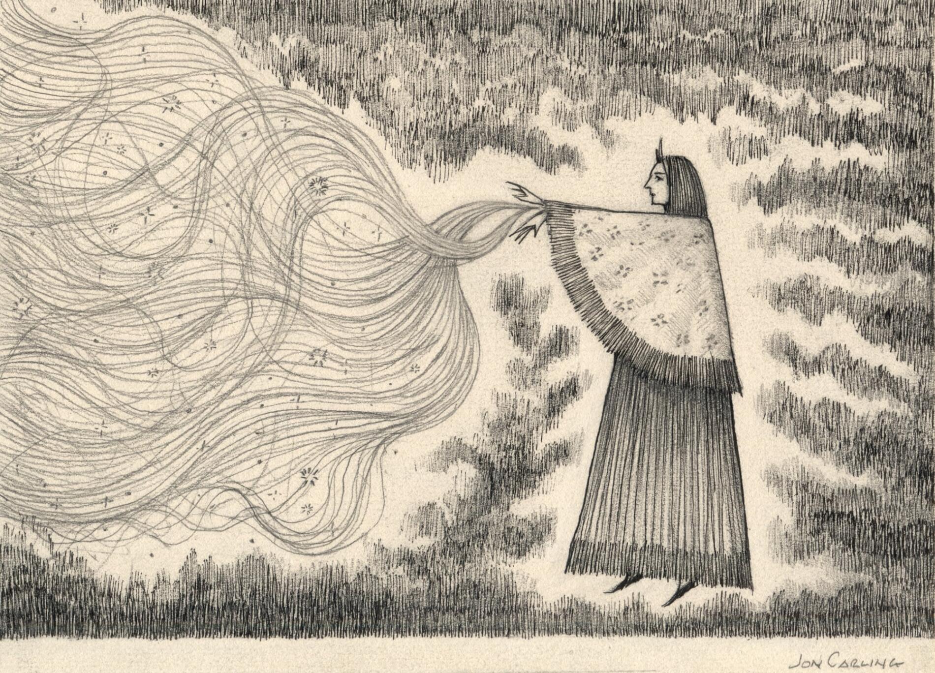 JIN CARLING ILUSTRACION LAPIZ BRUJERIA