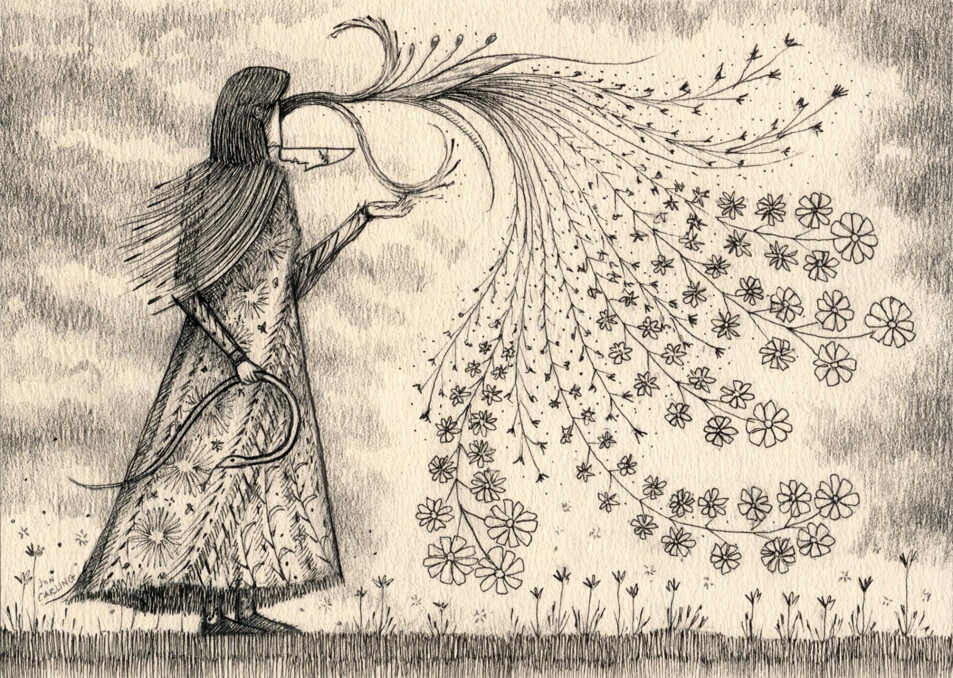 JIN CARLING ILUSTRACION LAPIZ