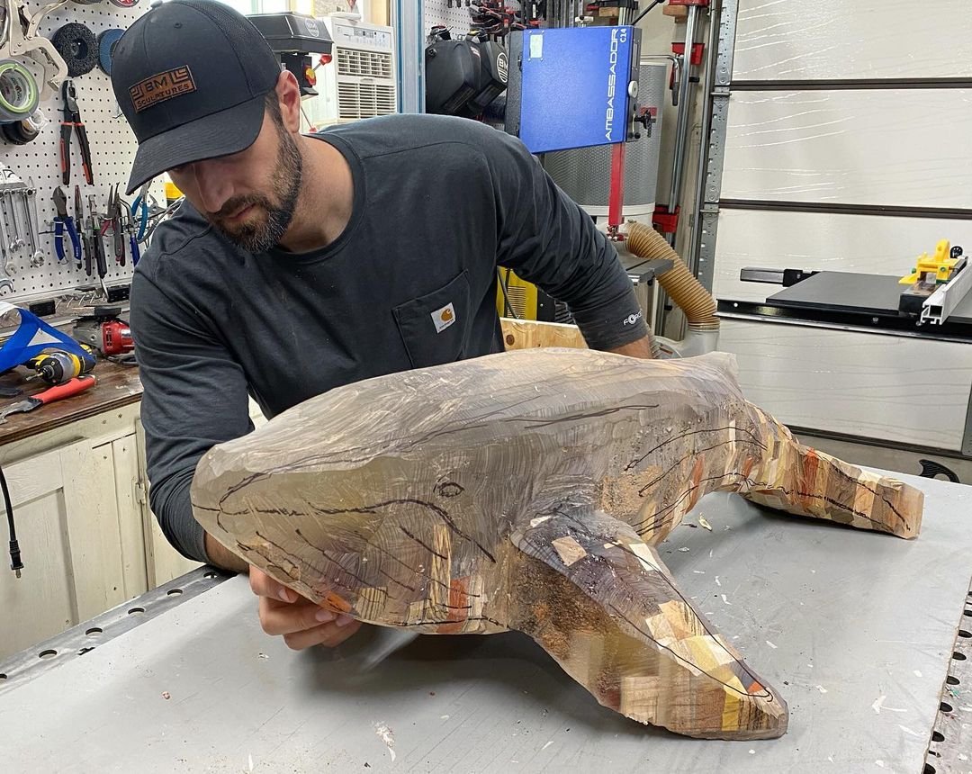 Blake Mcfarland BALLENA ESCULTURA DE RESINA MK