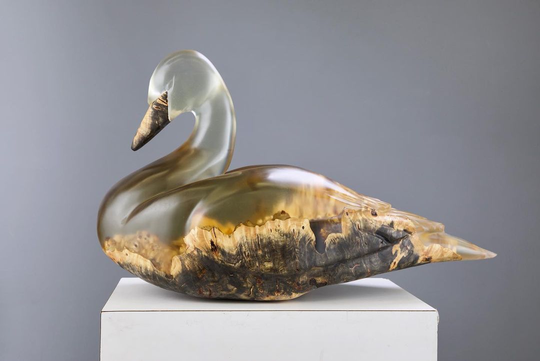 Blake Mcfarland JUGADOR DE BEISBOL ARTISTA ESCULTURAS CISNE B