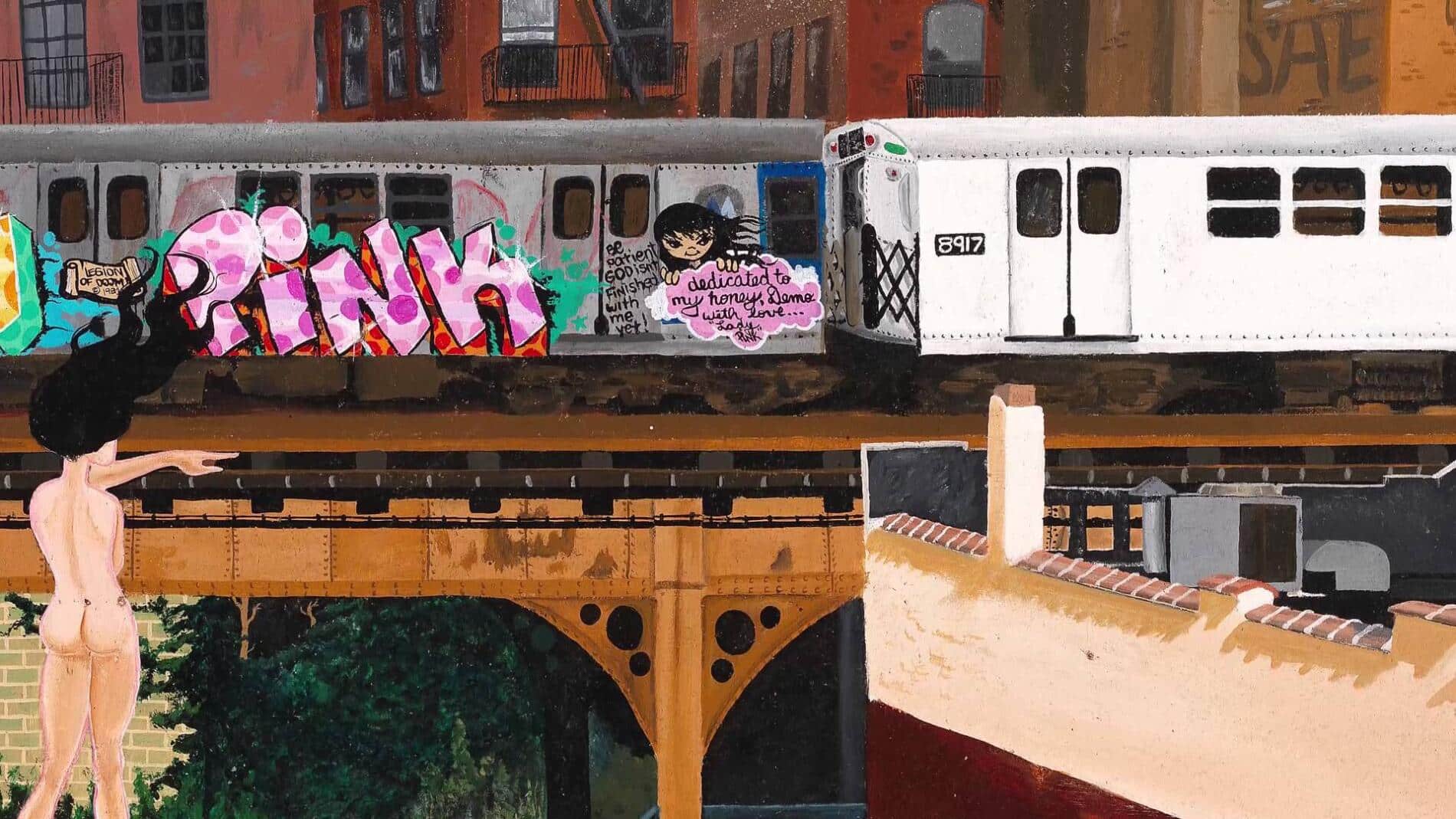 LADY PINK MURAL TREN