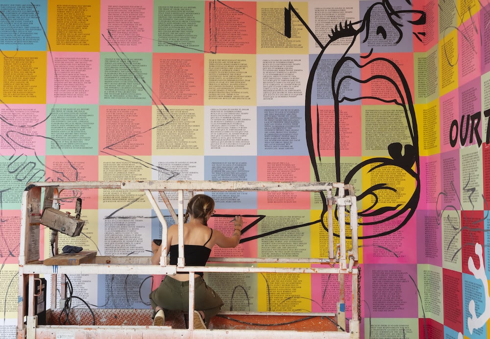 LADY PINK MURAL PAPELES ESCRITOS F