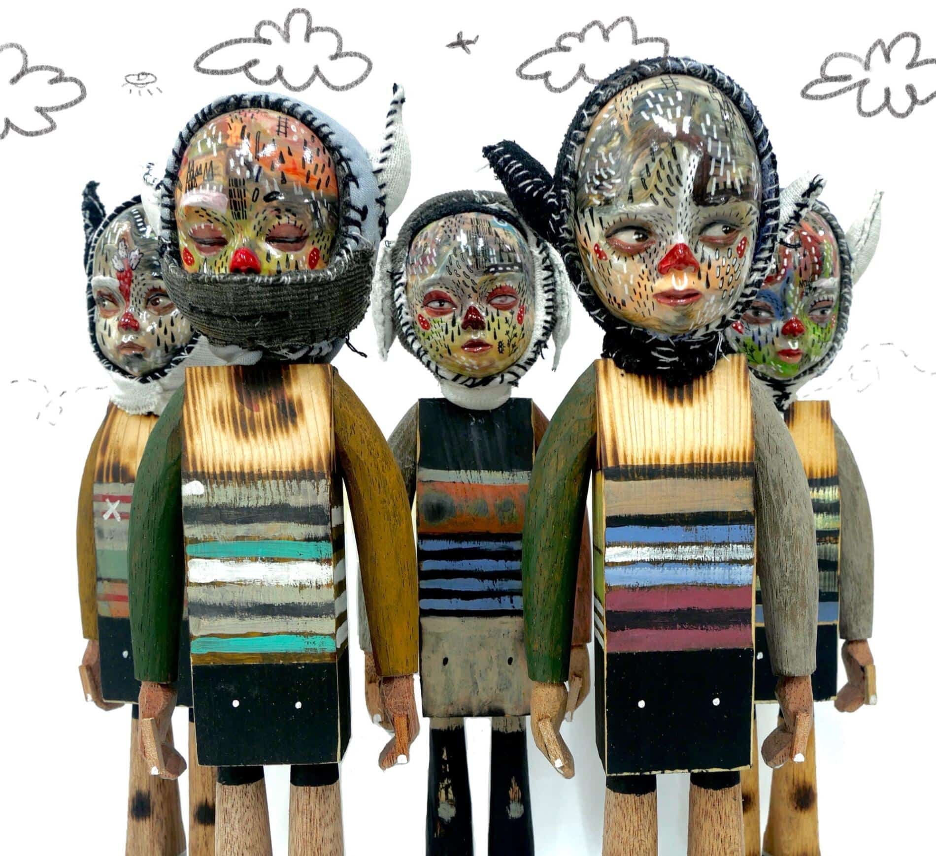 Reen Barrera escultura de mulecos expresivos