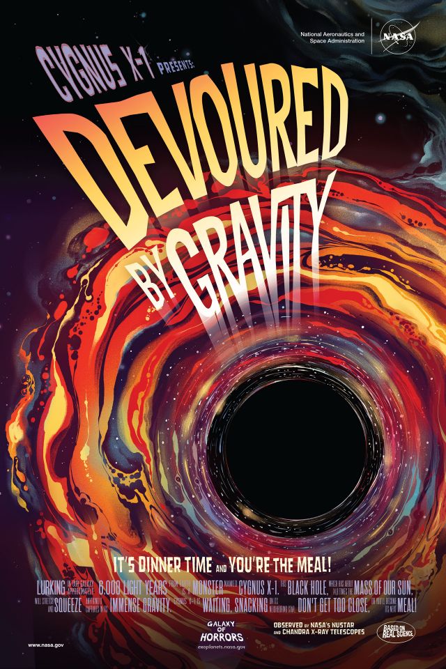 nasa horror posters dark devored by gravity