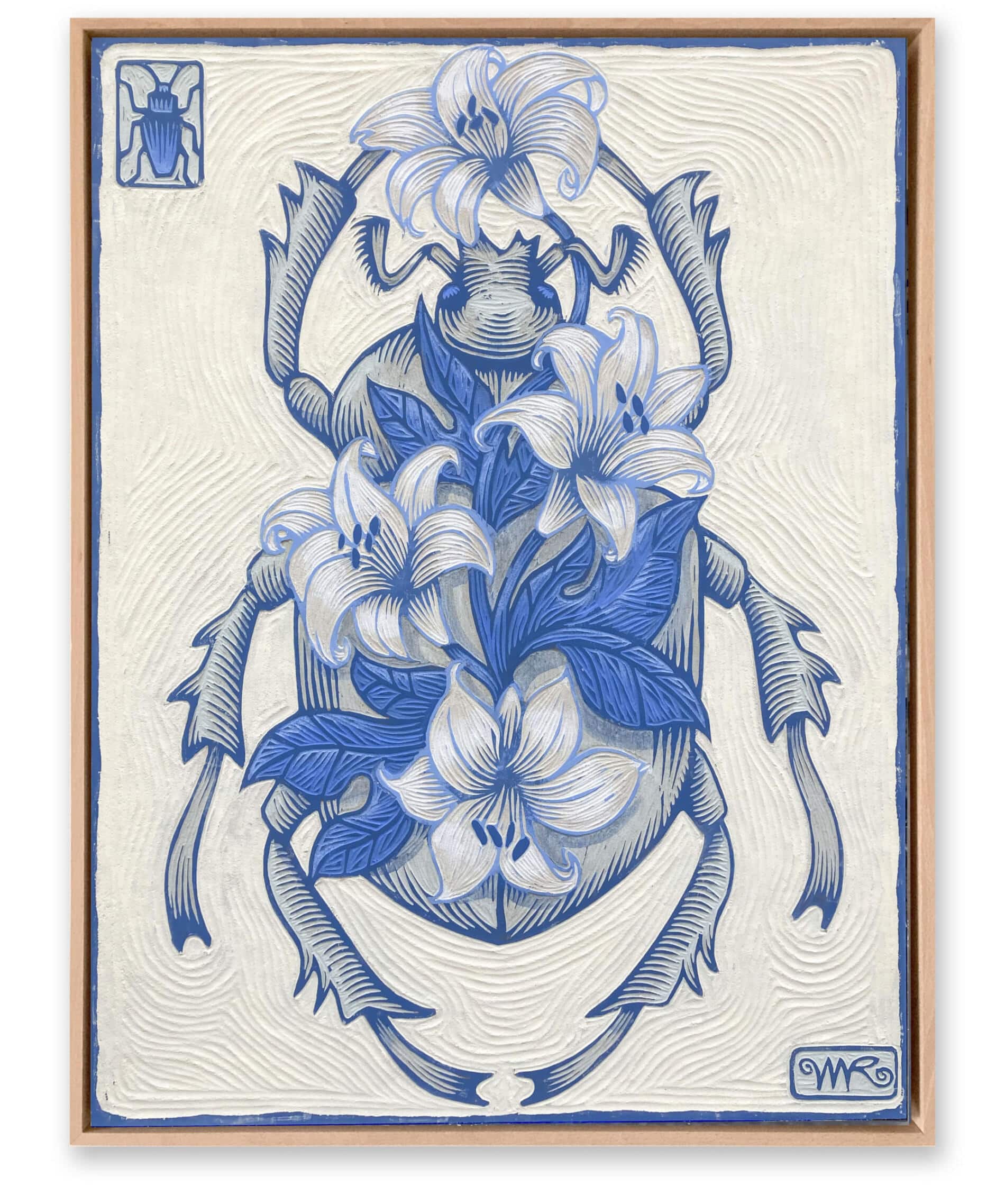 Matt Roussel, GRABADO SOBRE MADERA ESCARABAJO