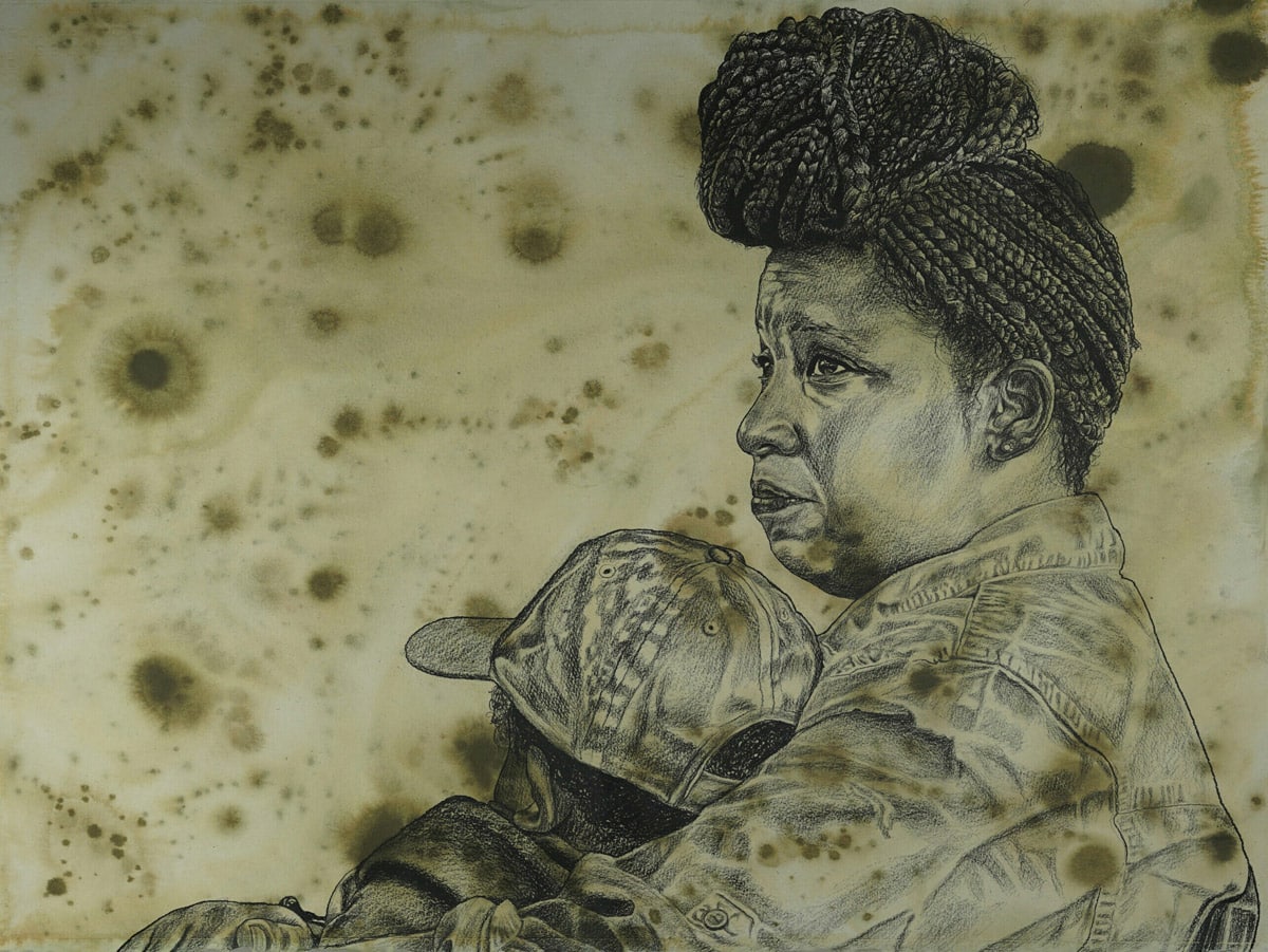 conteh retratos realistas madre e hija