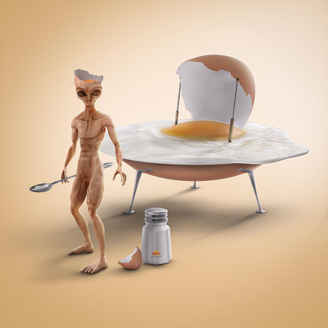 Ingo Lindmeier surreal alien huevo