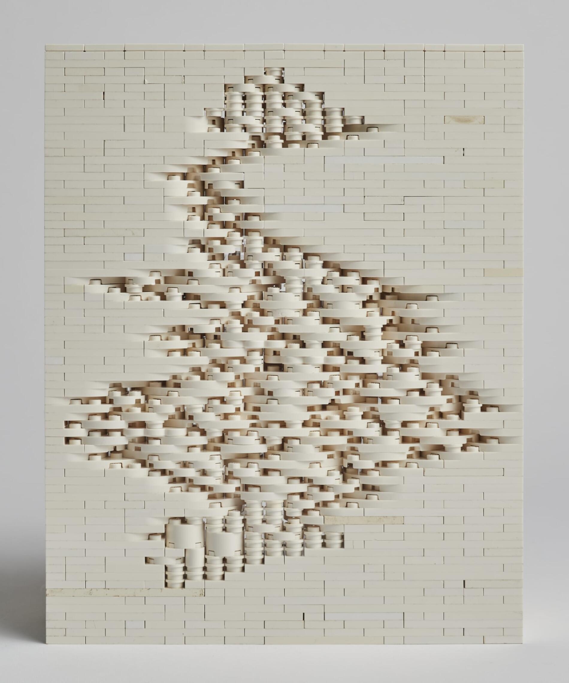 jan van schaik obra monocromatica lego blanco 3d