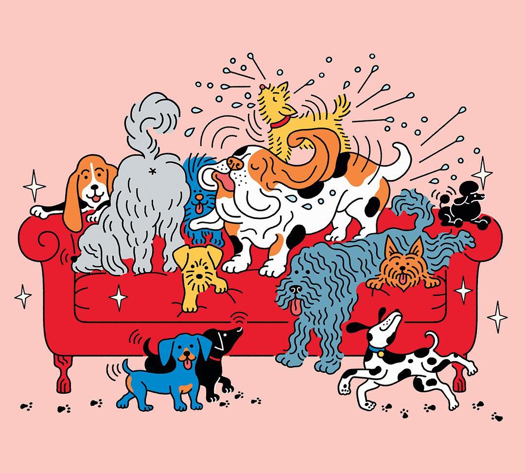 tomi um ilustraciones de perros