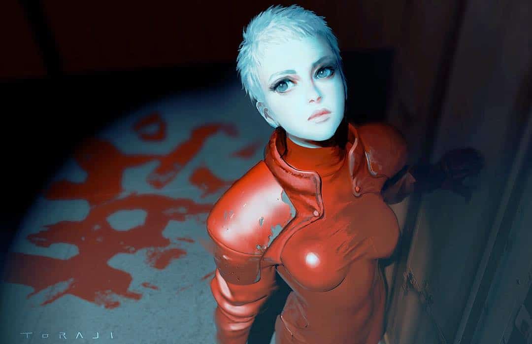 toraji ARTE DIGITAL TRAJE ROJO