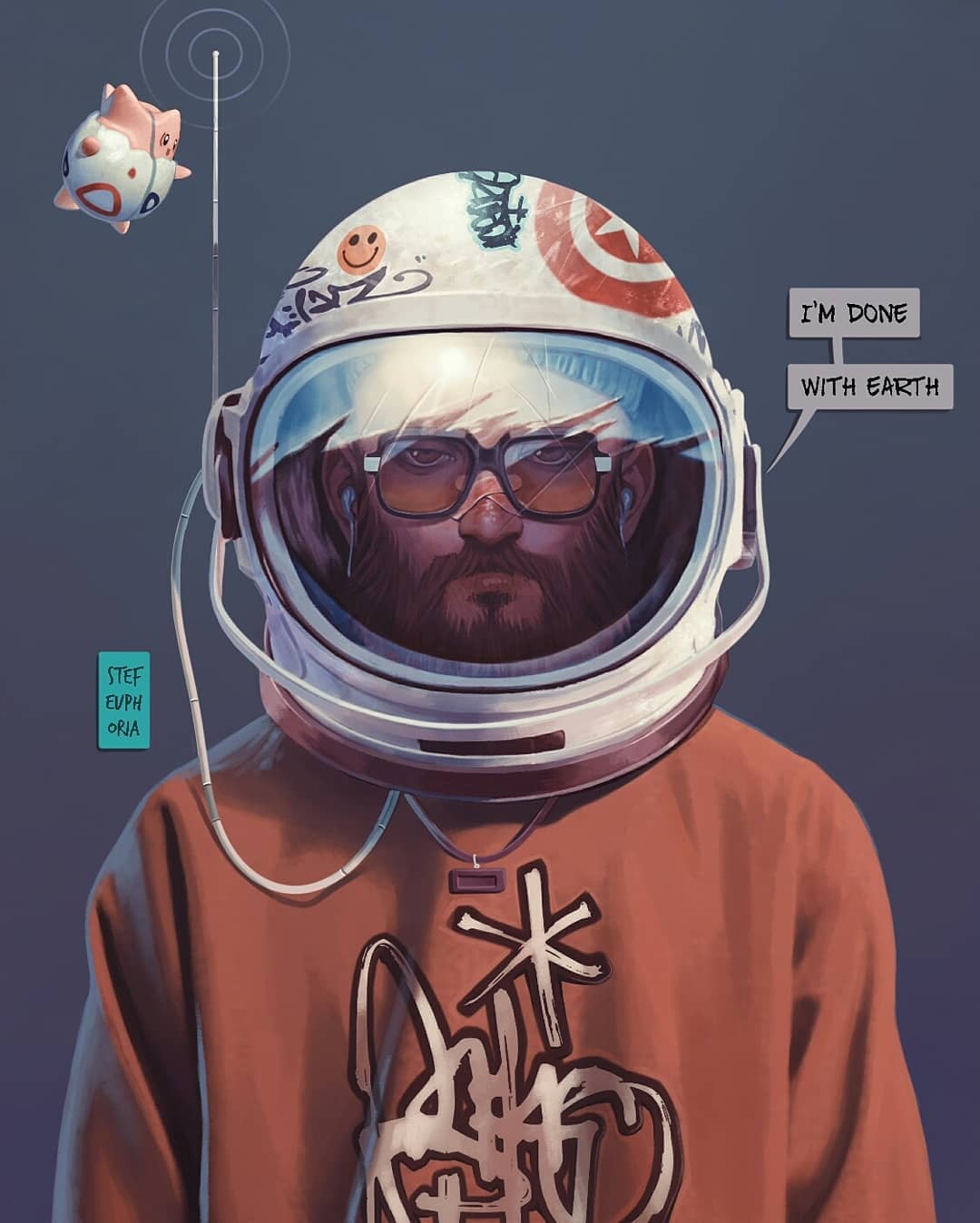 Stef Euphoria arte concdeptual astronauta